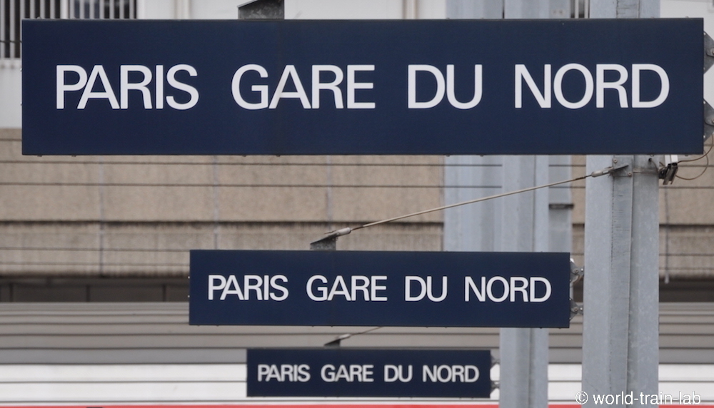 パリ北駅の駅名標