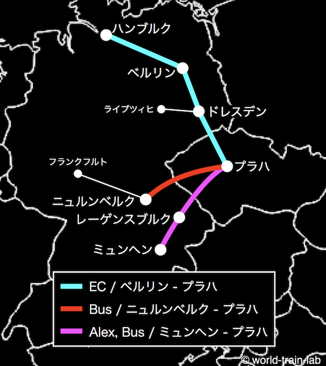 ドイツ チェコの特急列車 Ec の運行路線 チケット 運賃 乗車方法