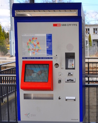 スイス国鉄の券売機