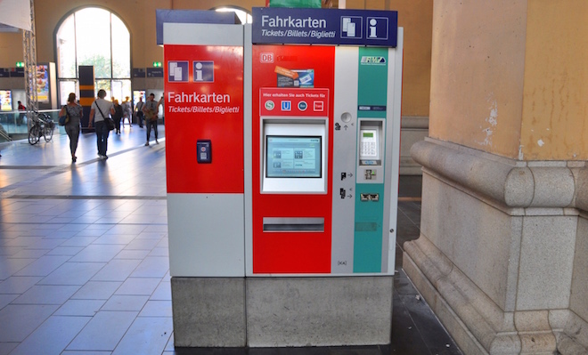 ドイツ国鉄の券売機