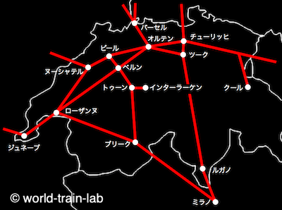 スイス国鉄 路線図
